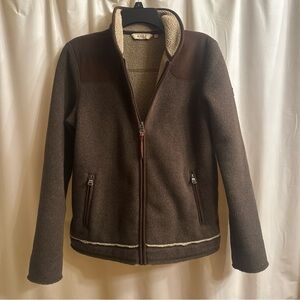 Aigle Brown Polartex Full Zip Fleece coat